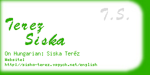 terez siska business card